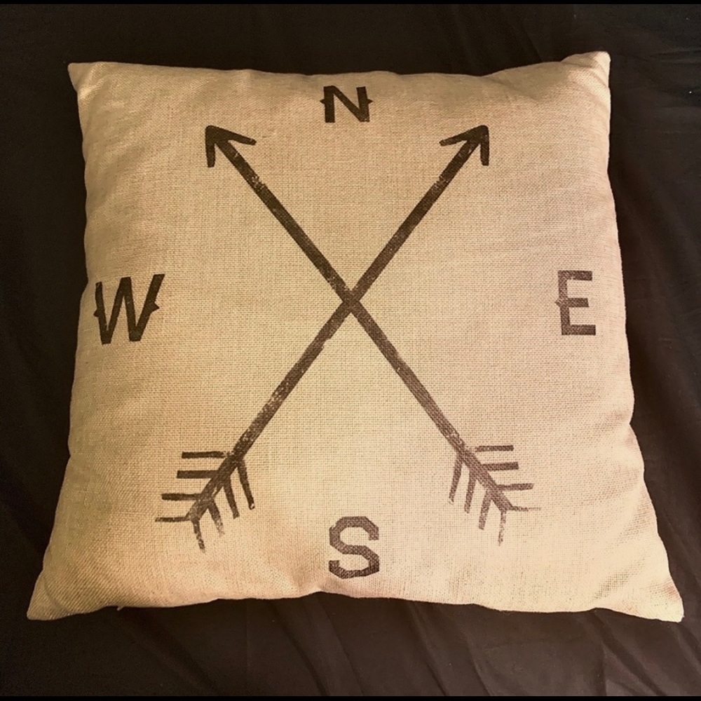 Society6 Compass Throw Pillow